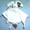 Lapin NATTOU collection "Lapidou" sos doudou triangle plat blanc