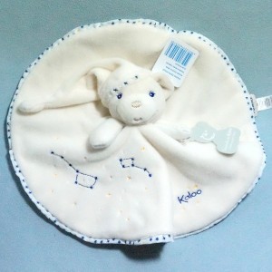 Ours KALOO Petite Etoile rond plat blanc