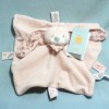 Lapin BOUT'CHOU (Monoprix) doudou carré plat rose My Little Bird