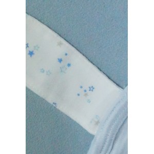 Lapin PETIT BATEAU carré plat milleraies bleu et blanc