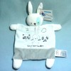Lapin MOTS D'ENFANTS doudou plat Les p'tites bouilles