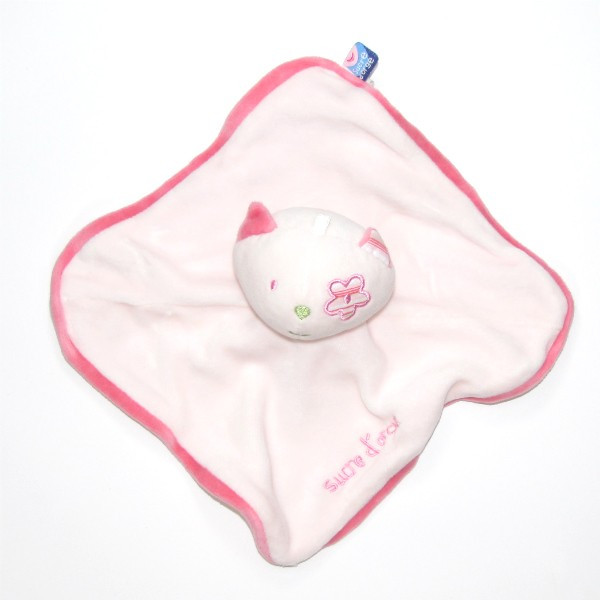 chat SUCRE D'ORGE doudou plat rose