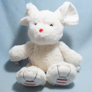 Souris KALOO doudou blanc ivoire "Rouge Kaloo" 31 cm