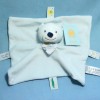 Ours BOUT'CHOU doudou carré plat bleu "mon petit doudou"