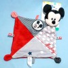 Mickey DISNEY NICOTOY sos doudou carré plat rouge gris et noir nuages