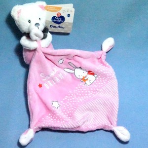 Ours MOTS D'ENFANTS doudou phosphorescent rose Sweet Dreams