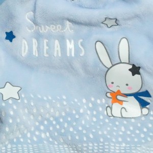 Ours MOTS D'ENFANTS doudou phosphorescent bleu Sweet Dreams
