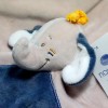 Eléphant NOUKIES doudou plat Bao bleu N1581.19