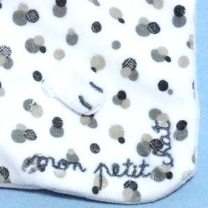 Chat DPAM doudou blanc et gris "Mon petit chat"