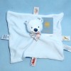 Ours BOUT'CHOU Monoprix doudou carré plat bleu "My Savage Friends"