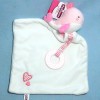 Baleine POMMETTE peluche rose et doudou blanc