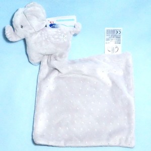 Eléphant MOTS D'ENFANTS doudou gris