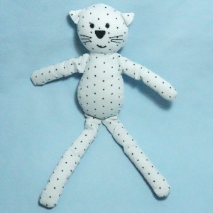 Chat BOUT'CHOU doudou bleu étoiles