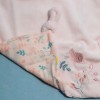 Lapin VERTBAUDET doudou plat rose fleurs