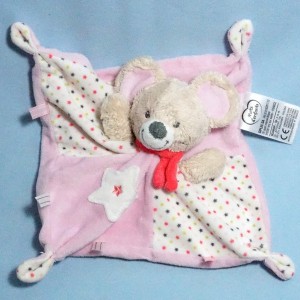 Koala MOTS D'ENFANTS doudou plat rose