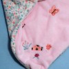 Biche TEX Carrefour doudou plat rose coccinelle papillon