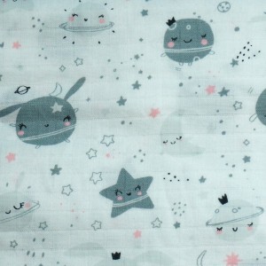 Lange DPAM Du Pareil Au Même doudou écru étoiles planètes