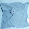 Ours BOUT'CHOU (Monoprix) doudou lange carré plat bleu