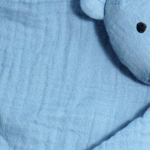 Ours BOUT'CHOU (Monoprix) doudou lange carré plat bleu