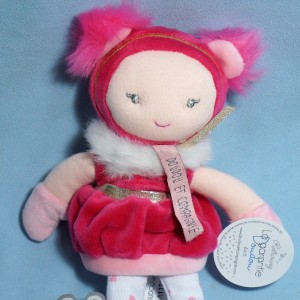 Poupée DOUDOU ET COMPAGNIE "Lady" rose fushia Ours