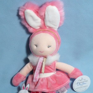 Poupée DOUDOU ET COMPAGNIE "Lady" rose lapin