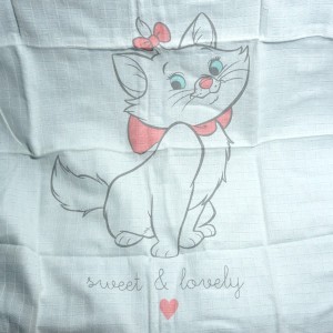 Marie Les Aristochats DISNEY Baby doudou lange blanc