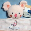Koala MOTS D'ENFANTS doudou plat rose "Mes vacances à la mer"