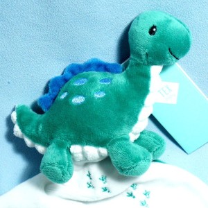 Dinosaure TEX peluche verte avec doudou