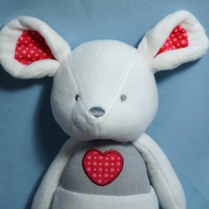 Souris OKAÏDI OBAÏBI doudou peluche coeur