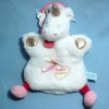 Licorne BABY NAT doudou marionnette blanc et rose Poussière d'étoile