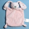 Lapin VERTBAUDET doudou plat rose