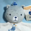 Ours MOTS D'ENFANTS doudou plat "Mes vacances à la mer"