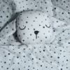 Chien BOUT'CHOU (Monoprix) doudou lange carré plat gris