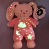 Lapin NICOTOY SIMBA doudou rose luminescent