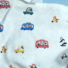 Ours BOUT'CHOU (Monoprix) doudou carré plat bleu