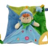 Garçon MOTS D'ENFANTS doudou carré plat bleu