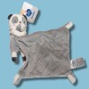 Panda MOTS D'ENFANTS doudou plat gris et blanc