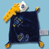 Girafe MOTS D'ENFANTS doudou bleu marine "Je veux des bisous de mon papa"