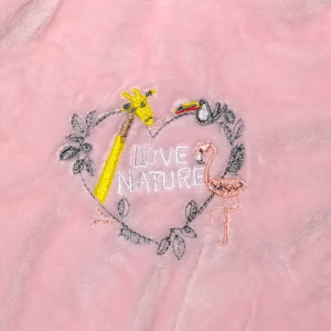 Minnie DISNEY Baby doudou carré plat rose "Love Nature"
