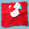 Père Noël TEX BABY Carrefour doudou carré plat rouge