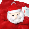 Père Noël TEX BABY Carrefour doudou carré plat rouge