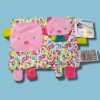 Chien MOTS D'ENFANTS doudou plat rose