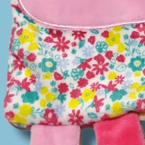 Chien MOTS D'ENFANTS doudou plat rose