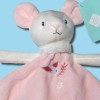 Souris TEX BABY Carrefour doudou plat rose