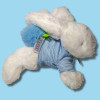Lapin DOUDOU ET COMPAGNIE "Bonbon" blanc et bleu PM
