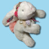 Lapin DOUDOU ET COMPAGNIE "Bonbon" blanc et rose PM
