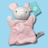Souris TEX BABY Carrefour doudou marionnette rose