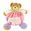 Ours KALOO doudou boule rose coccinelle