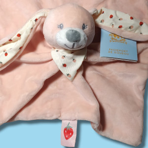 Lapin BOUT'CHOU (Monoprix) doudou rose fraise "Sweet life"