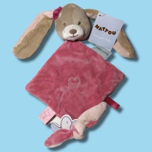 Lapin NATTOU collection "Nina, Jade & Lili" plat rose